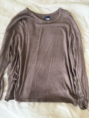 Old Navy Long Sleeve Knit Top - Taupe Brown